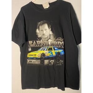 Nascar Dale Earnhardt Jr & Sr 2010 Hall Of Fame Graphic Print  Men's Large